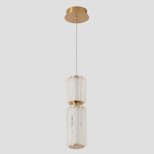 Светильник подвесной ЛЕД ANTIQUE SP23W LED BRASS Crystal Lux белый на 1 лампу, основание латунь в стиле классический трубочки фото 2