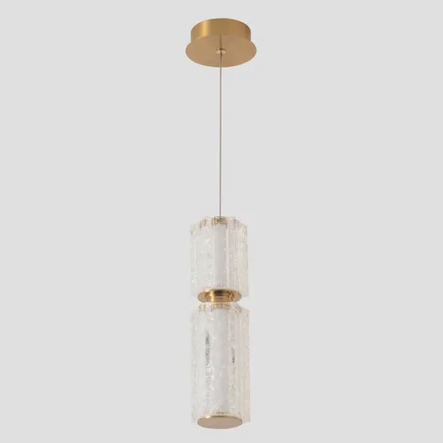 Светильник подвесной ЛЕД ANTIQUE SP23W LED BRASS Crystal Lux белый на 1 лампу, основание латунь в стиле классический трубочки фото 2