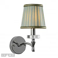 Бра Olivia 82336/1B CR iLamp бирюзовый 1 лампа, основание хром в стиле современный американский 