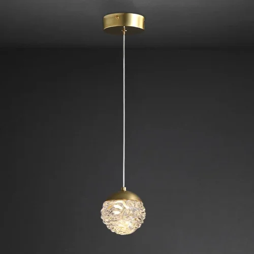 Светильник подвесной VERENA 208553-23 ImperiumLoft прозрачный на 1 лампу, основание латунь в стиле современный фото 4 Светильник подвесной VERENA 208553-23 ImperiumLoft прозрачный на 1 лампу, основание латунь в стиле современный фото 4