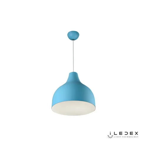 Светильник подвесной LED Iridescent HY5254-815 Blue iLedex голубой синий 1 лампа, основание голубое синее в стиле хай-тек современный 