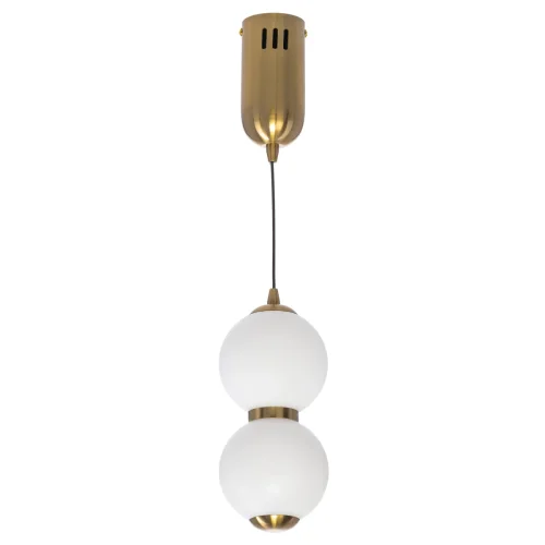 Светильник подвесной LED Балу CL207023 Citilux белый 1 лампа, основание бронзовое в стиле современный молекула шар фото 4