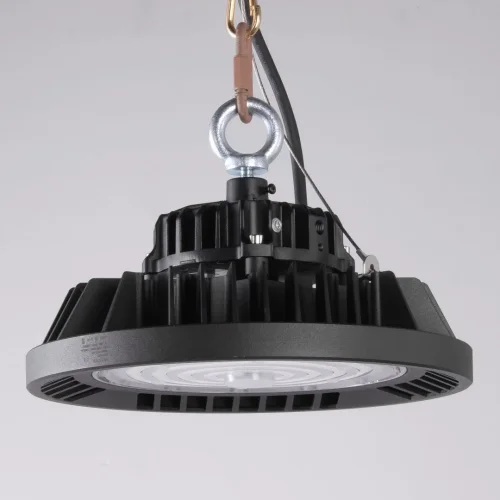 Светильник подвесной промышленный LED Urano 7424 Mantra чёрный 1 лампа, основание чёрное в стиле современный хай-тек промышленный фото 5