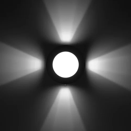 Настенный светильник уличный LED Меркурий 807022701 DeMarkt уличный IP44 чёрный на 1 лампу, плафон чёрный в стиле современный LED фото 5