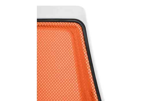 Компьютерное кресло Ergoplus orange / white 15373 Woodville, оранжевый/ткань, ножки/металл/хром, размеры - *940***610* фото 8