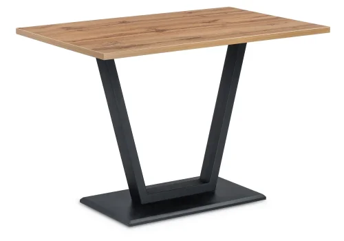 Стол на тумбе Мичиган Лофт 110х70 25 мм дуб вотан / черный матовый 515300 Woodville столешница дуб вотан из лдсп
