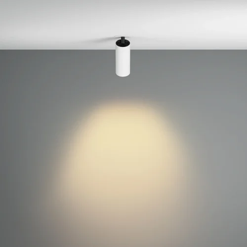 Светильник точечный LED Focus LED C053CL-L12W2.7K-W-W Maytoni белый на 1 лампу, основание белое в стиле современный хай-тек круглый трубочки фото 4