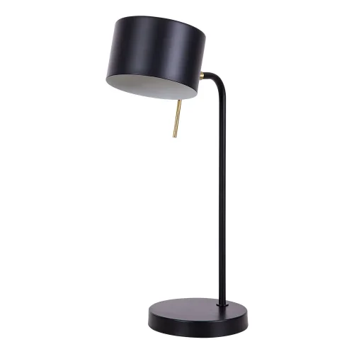 Настольная лампа Sebastian A7051LT-1BK Arte Lamp чёрная на 1 лампу, основание чёрное металл в стиле скандинавский современный 