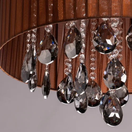 Люстра потолочная Жаклин 465017006 MW-Light серая коричневая на 6 ламп, основание хром в стиле классический  фото 3