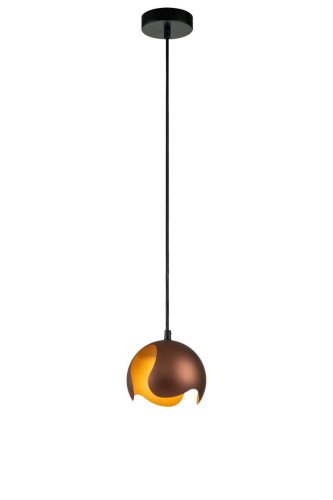 Светильник подвесной Severo V000176 Indigo коричневый 1 лампа, основание чёрное в стиле современный шар фото 4