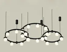 Светильник подвесной XR92092210 Ambrella light чёрный 22 лампы, основание чёрное в стиле хай-тек современный 