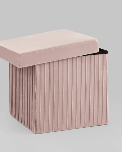 Пуф складной с ящиком Store Square, пыльно-розовый УТ000038992 Stool Group на 1 , основание в стиле современный фото 4