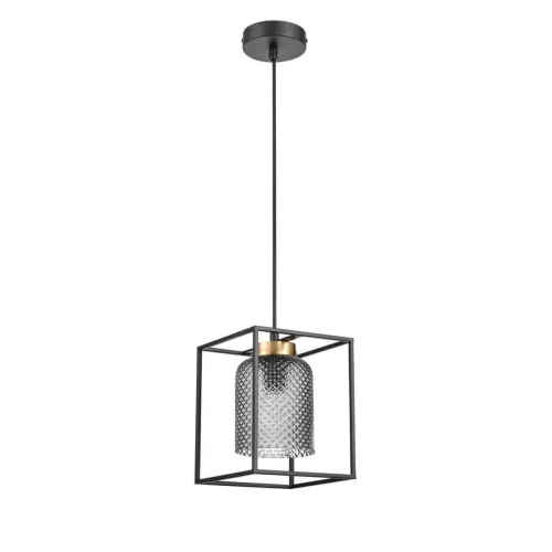 Светильник подвесной Morrison 441 VL5472P01 Vele Luce серый чёрный на 1 лампу, основание чёрное в стиле современный фото 2