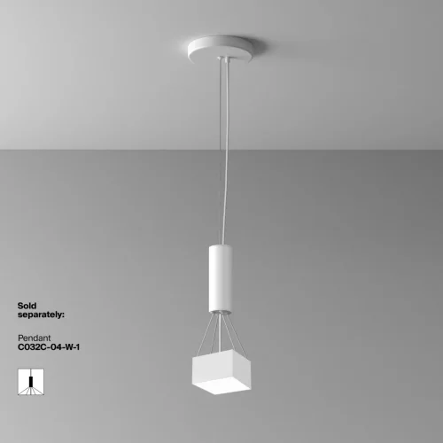 Светильник накладной LED Zon C032CL-12W4K-SQ-W Maytoni белый 1 лампа, основание белое в стиле современный  фото 3