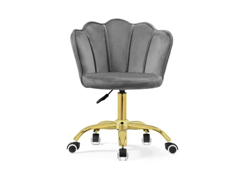 Компьютерное кресло Bud grey / gold 15538 Woodville, серый/велюр, ножки/металл/золотой, размеры - *850***550*470 фото 2