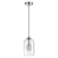Светильник подвесной Lostar 4953/1 Odeon Light прозрачный 1 лампа, основание хром в стиле модерн 