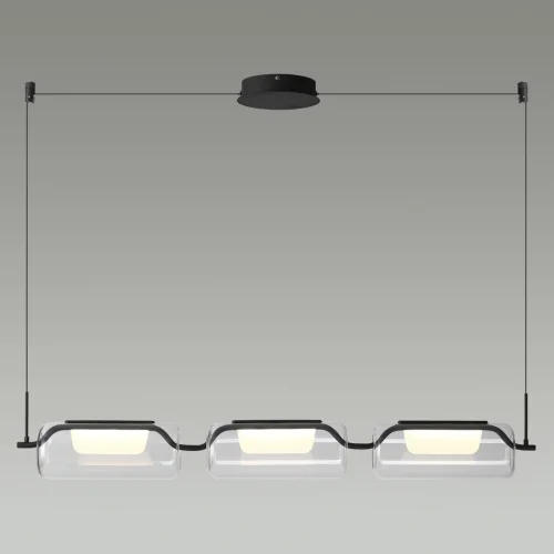 Светильник подвесной LED Kavia 5003/30L Odeon Light прозрачный 1 лампа, основание чёрное в стиле современный  фото 4