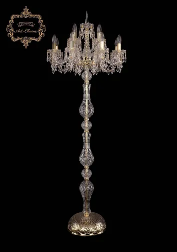 Торшер 13.23.8+4.200.h-165.Gd.Dr Bohemia Art Classic  прозрачный 12 ламп, основание золотое в стиле классический
