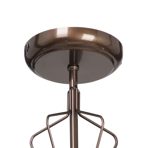 Люстра потолочная V3951-7/5PL Vitaluce чёрная серая на 5 ламп, основание бронзовое в стиле арт-деко шар фото 4