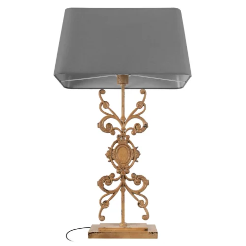 Настольная лампа Lace 10439T/B LOFT IT серая на 1 лампу, основание золотое коричневое металл в стиле современный замковый фото 3