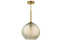 Светильник подвесной Davagna E 1.P5 C Arti Lampadari бежевый янтарный 1 лампа, основание золотое в стиле современный 