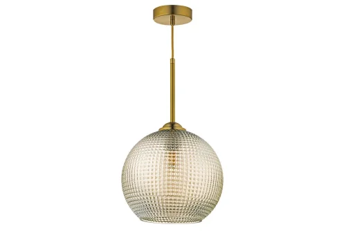 Светильник подвесной Davagna E 1.P5 C Arti Lampadari бежевый янтарный 1 лампа, основание золотое в стиле современный 