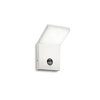 Настенный светильник LED с датчиком движения STYLE AP SENSOR BIANCO 4000K Ideal Lux уличный IP54 белый 1 лампа, плафон белый в стиле современный LED