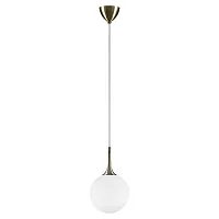 Светильник подвесной Globo 813021 Lightstar белый 1 лампа, основание бежевое в стиле арт-деко шар