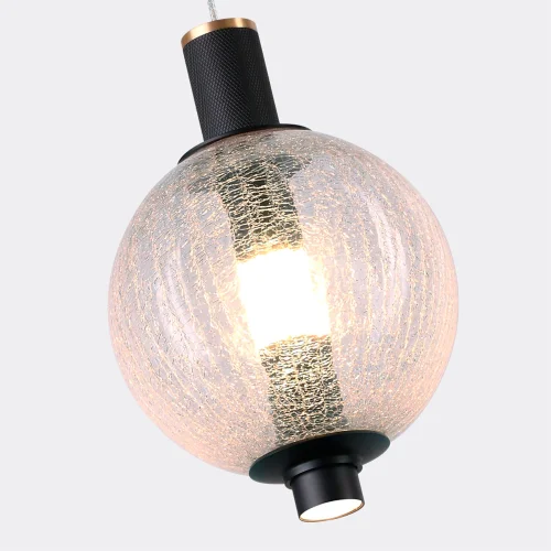 Светильник подвесной LED Kolbe 4315-1P Favourite прозрачный на 1 лампу, основание чёрное в стиле современный фото 3