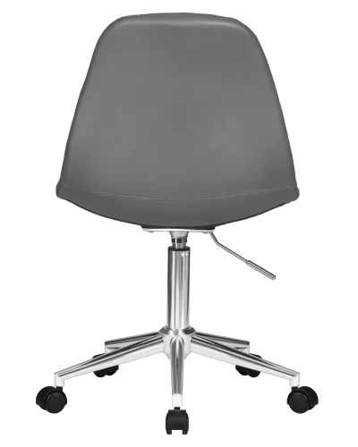Офисное кресло набор 2 шт. SET-2 9800-LM MONTY, цвет серый Dobrin, /экокожа, ножки/металл/хром, размеры - 820*930***620*620 фото 6