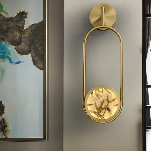Настенный светильник AKIRA WALL FRAME H51 208978-23 ImperiumLoft латунь на 1 лампу, основание латунь в стиле современный фото 6
