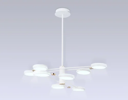 Люстра на штанге LED FL51642 Ambrella light белая на 1 лампа, основание белое в стиле современный хай-тек  фото 3