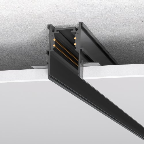 Шинопровод магнитный встраиваемый под ГКЛ 12мм 3м Skyline 48 ST004.439.12.1 ST-Luce чёрный в стиле для светильников серии Skyline 48 магнитный шинопровод гкл 12мм встраиваемый фото 4