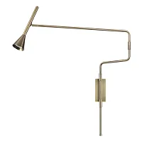 Бра LED Izzy 7032/1W Odeon Light бронзовый на 1 лампу, основание бронзовое в стиле минимализм для чтения гибкая ножка