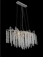 Люстра подвесная Paulina APL.848.33.10 Aployt прозрачная на 10 ламп, основание хром в стиле флористика современный ветви Люстра подвесная Paulina APL.848.33.10 Aployt прозрачная на 10 ламп, основание хром в стиле флористика современный ветви