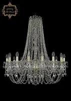 Люстра подвесная хрустальная 11.11.16.300.h-95.Gd.Sp Bohemia Art Classic прозрачная на 16 ламп, основание золотое в стиле классический Люстра подвесная хрустальная 11.11.16.300.h-95.Gd.Sp Bohemia Art Classic прозрачная на 16 ламп, основание золотое в стиле классический