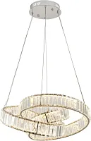 Люстра подвесная LED с пультом Vintage 4020/09/06P Stilfort прозрачная на 1 лампу, основание хром в стиле современный кольца с пультом Люстра подвесная LED с пультом Vintage 4020/09/06P Stilfort прозрачная на 1 лампу, основание хром в стиле современный кольца с пультом