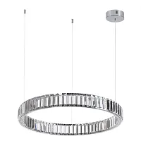 Люстра подвесная Vekia 4930/36L Odeon Light прозрачная на 1 лампу, основание хром в стиле современный кольца Люстра подвесная Vekia 4930/36L Odeon Light прозрачная на 1 лампу, основание хром в стиле современный кольца