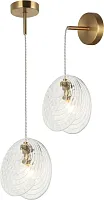 Светильник подвесной Aura 2183/05/01PW Stilfort прозрачный на 1 лампу, основание бронзовое в стиле современный Светильник подвесной Aura 2183/05/01PW Stilfort прозрачный на 1 лампу, основание бронзовое в стиле современный
