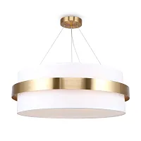 Люстра подвесная Bride FR5367PL-06BS Freya белая на 6 ламп, основание латунь в стиле современный Люстра подвесная Bride FR5367PL-06BS Freya белая на 6 ламп, основание латунь в стиле современный