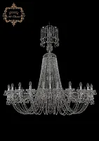 Люстра подвесная хрустальная 11.26.24.530.XL-150.Cr.B Bohemia Art Classic прозрачная на 24 лампы, основание хром в стиле классический Люстра подвесная хрустальная 11.26.24.530.XL-150.Cr.B Bohemia Art Classic прозрачная на 24 лампы, основание хром в стиле классический