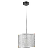 Светильник подвесной Cross VL5272P01 Vele Luce белый на 1 лампу, основание чёрное в стиле современный Светильник подвесной Cross VL5272P01 Vele Luce белый на 1 лампу, основание чёрное в стиле современный