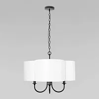 Люстра подвесная Silence 10303P Black LOFT IT белая на 4 лампы, основание чёрное в стиле современный Люстра подвесная Silence 10303P Black LOFT IT белая на 4 лампы, основание чёрное в стиле современный