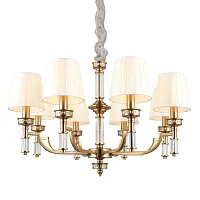 Люстра подвесная Patricia APL.716.13.08 Aployt белая на 8 ламп, основание бронзовое в стиле современный классический Люстра подвесная Patricia APL.716.13.08 Aployt белая на 8 ламп, основание бронзовое в стиле современный классический