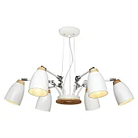Люстра подвесная Рестор (Restor) LOFT4402/6WH LOFT IT белая на 6 ламп, основание белое в стиле лофт Люстра подвесная Рестор (Restor) LOFT4402/6WH LOFT IT белая на 6 ламп, основание белое в стиле лофт