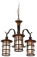 Люстра подвесная 588-703-03 Velante прозрачная на 3 лампы, основание коричневое чёрное в стиле кантри Люстра подвесная 588-703-03 Velante прозрачная на 3 лампы, основание коричневое чёрное в стиле кантри