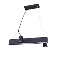 Светильник подвесной Chela VL10142P02 Vele Luce чёрный на 2 лампы, основание чёрное в стиле хай-тек линейный Светильник подвесной Chela VL10142P02 Vele Luce чёрный на 2 лампы, основание чёрное в стиле хай-тек линейный