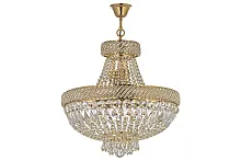 Люстра подвесная хрустальная Palermo E 1.5.45.101 G Arti Lampadari прозрачная на 5 ламп, основание золотое в стиле классический ампир Люстра подвесная хрустальная Palermo E 1.5.45.101 G Arti Lampadari прозрачная на 5 ламп, основание золотое в стиле классический ампир