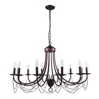 Люстра подвесная Plini 2590-12P F-promo без плафона на 12 ламп, основание коричневое в стиле замковый Люстра подвесная Plini 2590-12P F-promo без плафона на 12 ламп, основание коричневое в стиле замковый