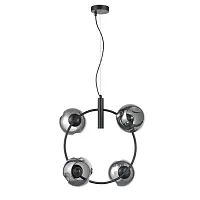 Светильник подвесной Astoria 441 VL5002P42 Vele Luce серый на 4 лампы, основание чёрное в стиле современный шар Светильник подвесной Astoria 441 VL5002P42 Vele Luce серый на 4 лампы, основание чёрное в стиле современный шар
